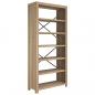 Preview: Bücherregal 6 Böden 80x30x170 cm Massivholz Akazie