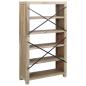 Preview: Bücherregal 5 Böden 80x30x140 cm Massivholz Akazie