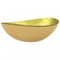 Preview: Waschbecken Hartglas 54,5x35x15,5 cm Golden