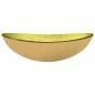 Preview: Waschbecken Hartglas 54,5x35x15,5 cm Golden