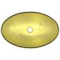 Preview: Waschbecken Hartglas 54,5x35x15,5 cm Golden