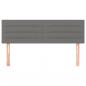 Preview: Kopfteile 2 Stk. Dunkelgrau 72x5x78/88 cm Stoff