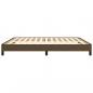 Preview: Bettgestell Dunkelbraun 180x200 cm Stoff