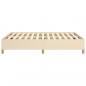 Preview: Bettgestell Creme 140x200 cm Stoff