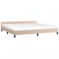 Preview: Bettgestell mit Kopfteil Cappuccino-Braun 200x200 cm Kunstleder