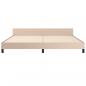 Preview: Bettgestell mit Kopfteil Cappuccino-Braun 200x200 cm Kunstleder