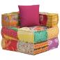 Preview: Modularer Pouf mit Kissen Patchwork Stoff