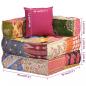 Preview: Modularer Pouf mit Kissen Patchwork Stoff