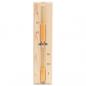 Preview: 2-in-1 Sauna-Hygrothermograph und Sanduhr Set Massivholz Kiefer