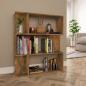 Preview: ARDEBO.de - Bücherregal/Raumteiler Räuchereiche 80x24x96 cm Holzwerkstoff
