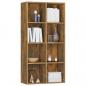 Preview: Bücherregal/Sideboard Räuchereiche 66×30×130 cm Holzwerkstoff