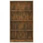 Preview: Bücherregal 4 Fächer Räuchereiche 80x24x142 cm Holzwerkstoff