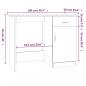 Preview: Schreibtisch Grau Sonoma 100x50x76 cm Holzwerkstoff