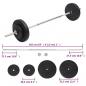 Preview: Langhantel mit Gewichten Set 30 kg