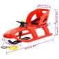Preview: Schlitten mit Sitz und Lenkrad Rot 102,5x40x23 cm Polypropylen