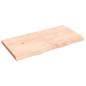 Preview: ARDEBO.de - Wandregal 120x60x(2-6) cm Massivholz Eiche Unbehandelt