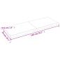 Preview: Wandregal 140x50x(2-4) cm Massivholz Eiche Unbehandelt