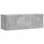 Preview: Wandschrank Betongrau 100x36,5x35 cm Holzwerkstoff