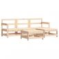Preview: 5-tlg. Garten-Lounge-Set mit Kissen Massivholz