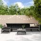 Preview: ARDEBO.de - 7-tlg. Garten-Lounge-Set mit Kissen Grau Massivholz