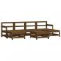 Preview: 7-tlg. Garten-Lounge-Set mit Kissen Honigbraun Massivholz