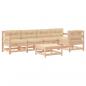 Preview: 6-tlg. Garten-Lounge-Set mit Kissen Massivholz