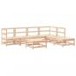 Preview: 7-tlg. Garten-Lounge-Set mit Kissen Massivholz