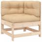 Preview: 7-tlg. Garten-Lounge-Set mit Kissen Massivholz
