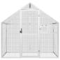 Preview: Voliere Silbern 179x100x185 cm Aluminium