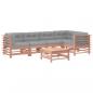 Preview: 6-tlg. Garten-Lounge-Set mit Kissen Massivholz Douglasie