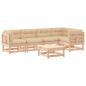 Preview: 6-tlg. Garten-Lounge-Set mit Kissen Massivholz