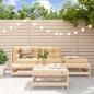 Preview: ARDEBO.de - 4-tlg. Garten-Lounge-Set mit Kissen Massivholz