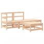 Preview: 4-tlg. Garten-Lounge-Set mit Kissen Massivholz