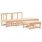 Preview: 4-tlg. Garten-Lounge-Set mit Kissen Massivholz