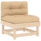 Preview: 4-tlg. Garten-Lounge-Set mit Kissen Massivholz