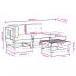Preview: 4-tlg. Garten-Lounge-Set mit Kissen Massivholz
