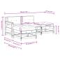 Preview: 4-tlg. Garten-Lounge-Set mit Kissen Massivholz Douglasie