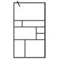 Preview: Duschwand für Begehbare Dusche mit Klarem ESG Glas 90x195 cm