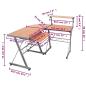 Preview: Eck-Computertisch Braun 132x112x99 cm Holzwerkstoff