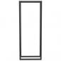 Preview: Brennholzregal Mattschwarz 50x28x132 cm Stahl