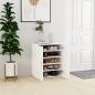 Preview: ARDEBO.de - Schuhschrank Weiß 60x35x70 cm Holzwerkstoff