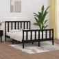 Preview: ARDEBO.de - Massivholzbett Schwarz 140x190 cm