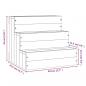 Preview: Haustiertreppe Grau 40x37,5x35 cm Massivholz Kiefer