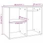 Preview: Regal für Schminktisch Schwarz 80x40x65 cm Holzwerkstoff