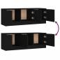 Preview: TV-Schrank Schwarz 102x35x36,5 cm Holzwerkstoff