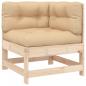 Preview: 6-tlg. Garten-Lounge-Set mit Kissen Massivholz