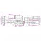 Preview: 6-tlg. Garten-Lounge-Set mit Kissen Massivholz