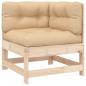 Preview: 5-tlg. Garten-Lounge-Set mit Kissen Massivholz