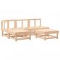 Preview: 5-tlg. Garten-Lounge-Set mit Kissen Massivholz