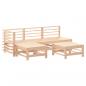 Preview: 5-tlg. Garten-Lounge-Set mit Kissen Massivholz